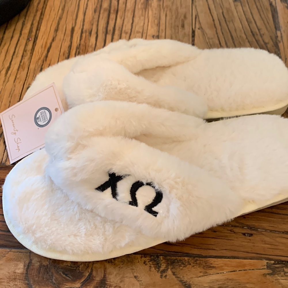 ChiOmega slippers, NWT